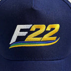 Close do bordado 3D F22 em alto relevo