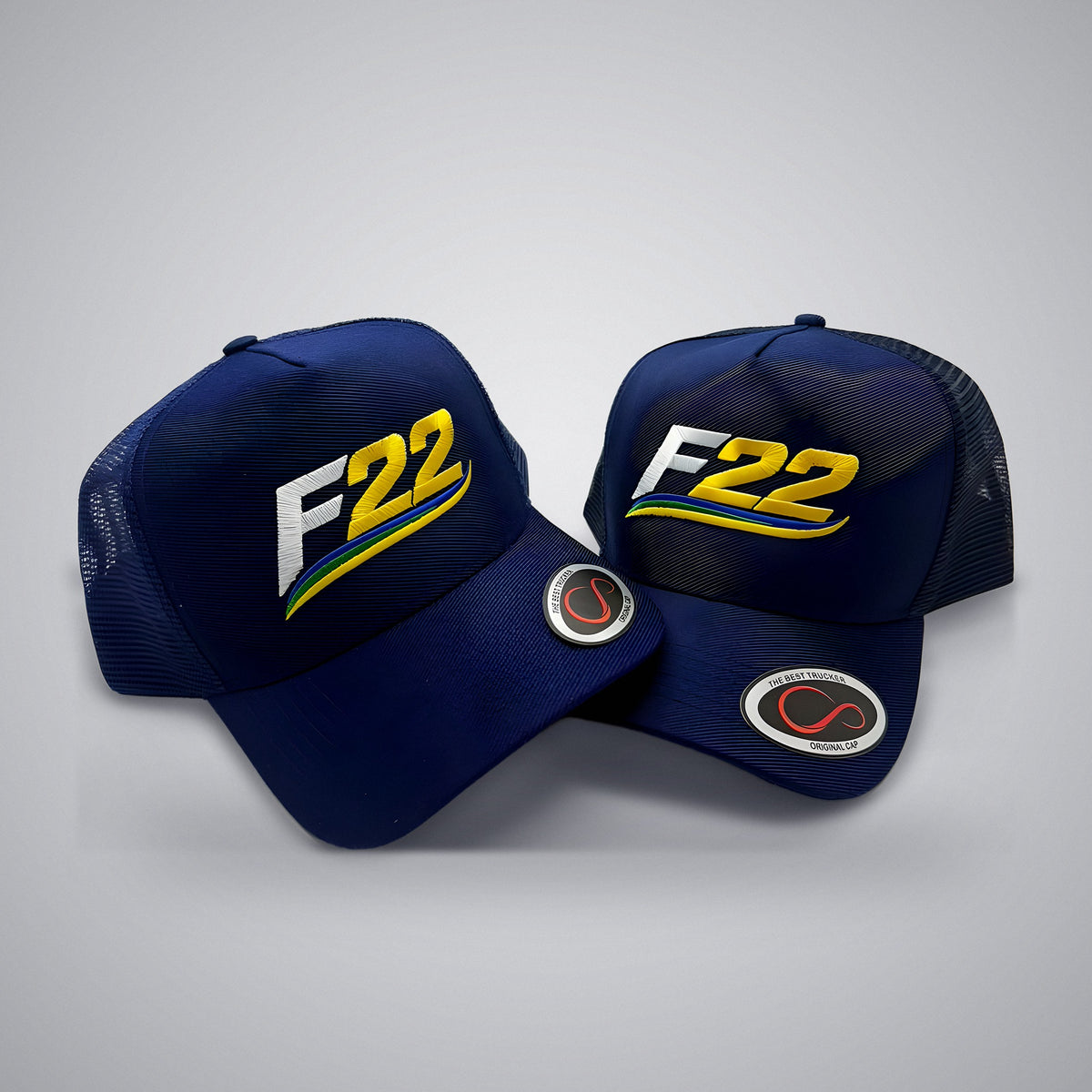 Boné F22 com bordado 3D em alto relevo